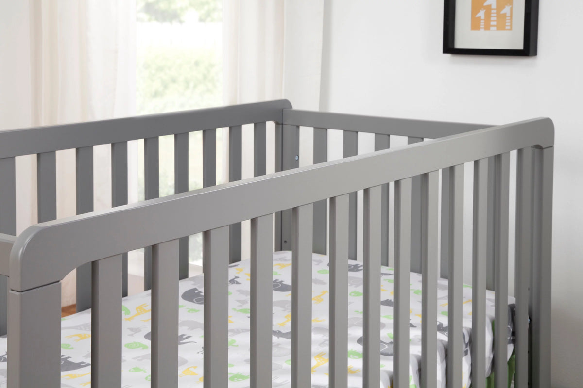 Gray 4-in-1 Convertible Crib with Trundle Drawer U385