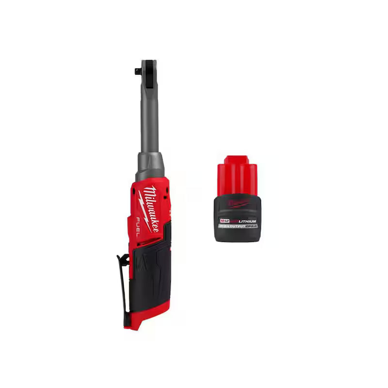 12V Lithium-Ion Brushless Cordless 1/4 in. Extended Reach Ratchet with 2.5 Ah Battery Pack X8496