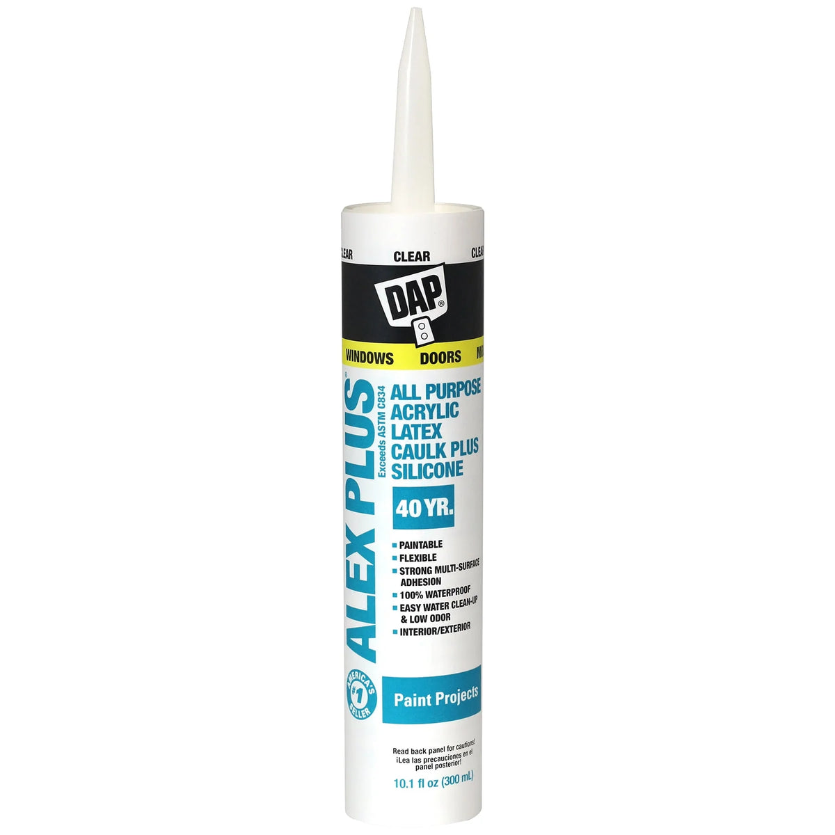 Clear Acrylic Latex Caulk Plus Silicone 10.1 oz Q5543