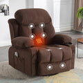 Massage Recliner Chair with Heat and Vibration Grey G903