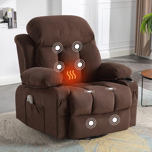Massage Recliner Chair with Heat and Vibration Grey G903