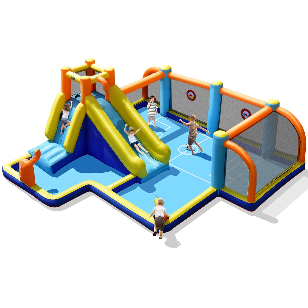 Inflatable Soccer Water Slide with Splash Pool C57000