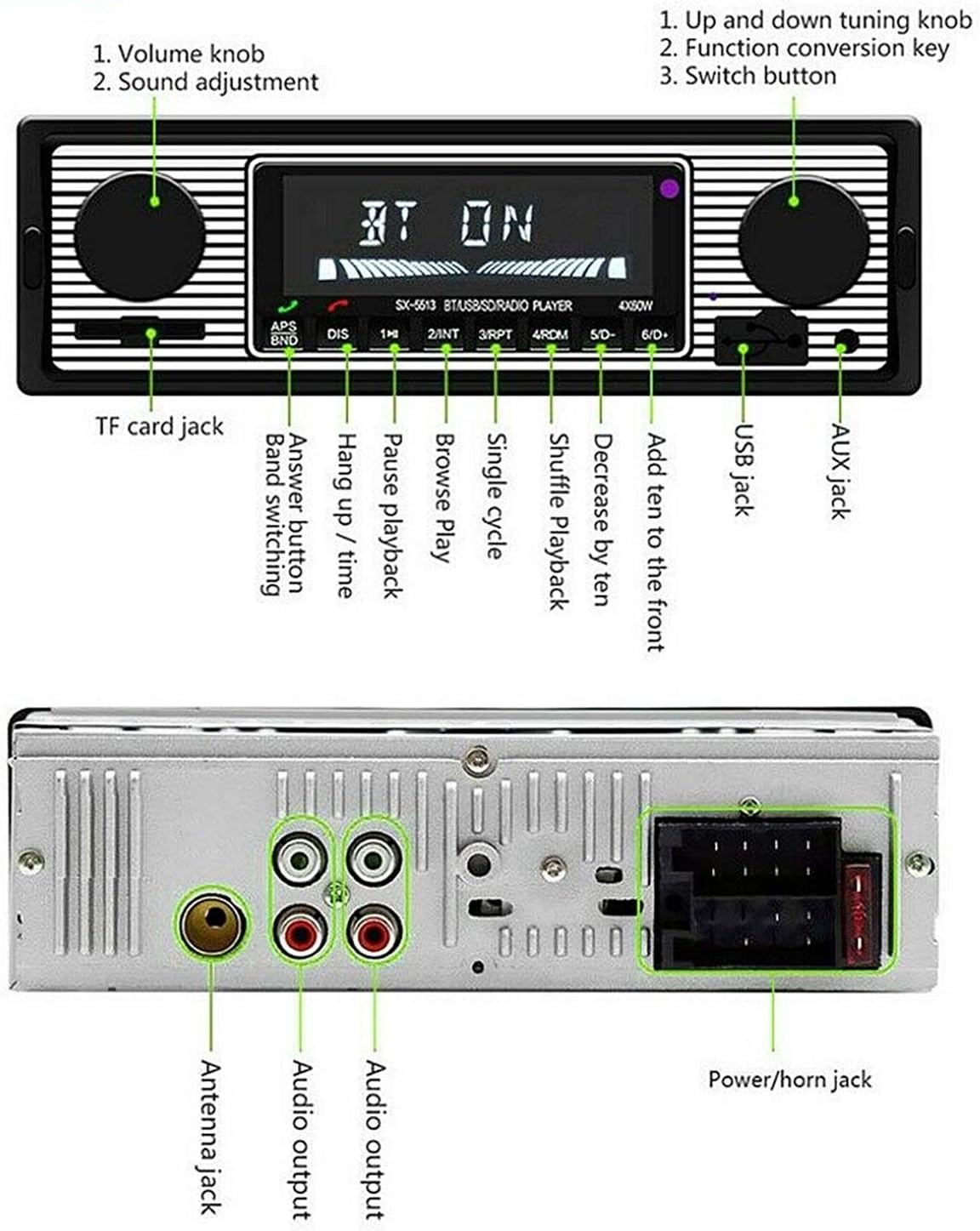 Car Music Player Bluetooth Classic Compact Size Auto Radio Z9906