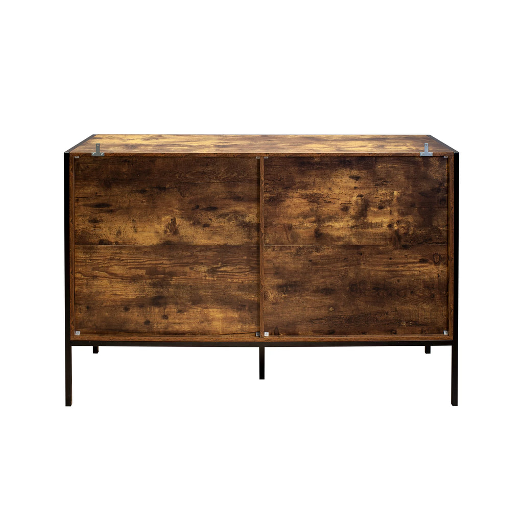 Rustic Brown 6 Drawer Wood Dresser S538