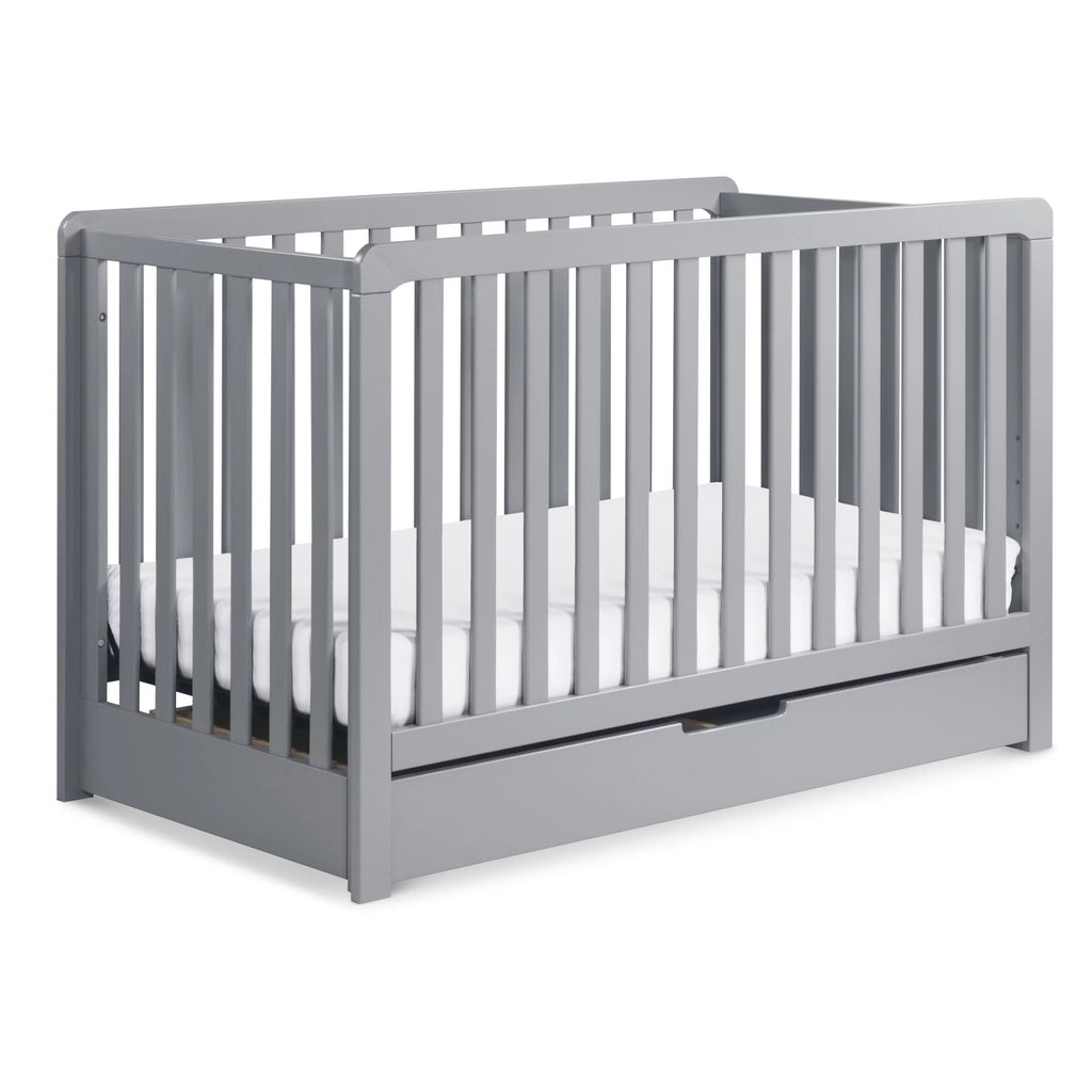 Gray 4-in-1 Convertible Crib with Trundle Drawer U385