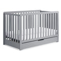 Gray 4-in-1 Convertible Crib with Trundle Drawer U385