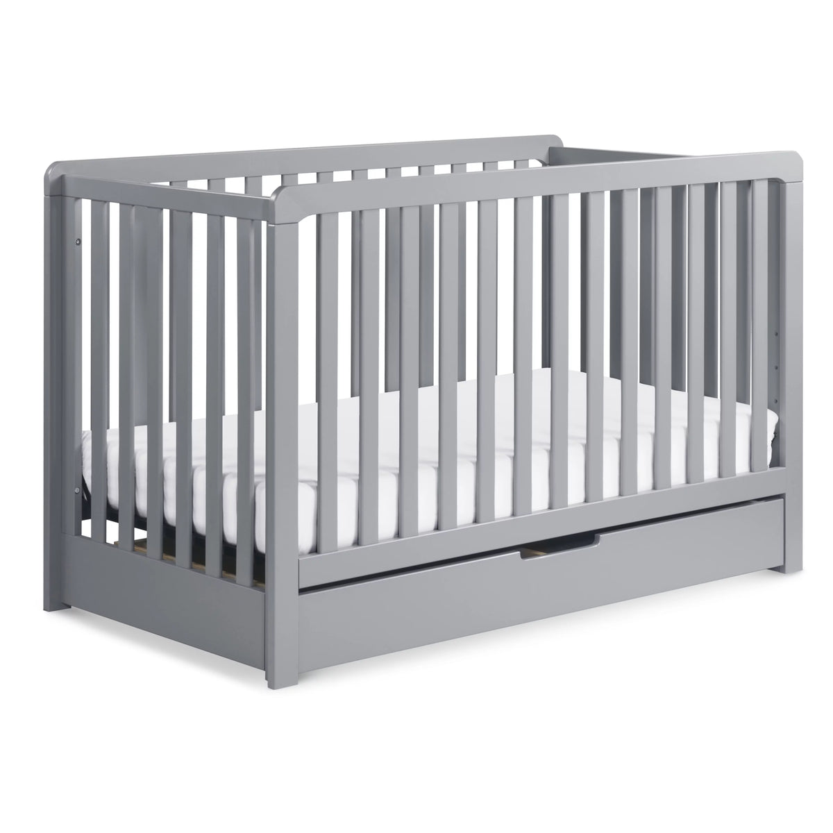 Gray 4-in-1 Convertible Crib with Trundle Drawer U385