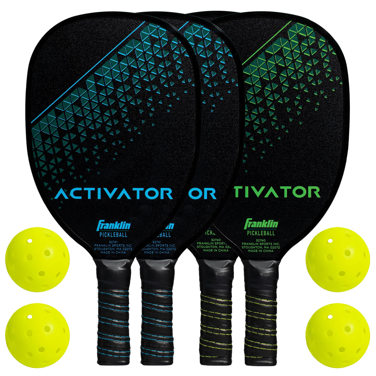 Wooden Pickleball Paddle 4 Player Paddle and Ball Set Y81905