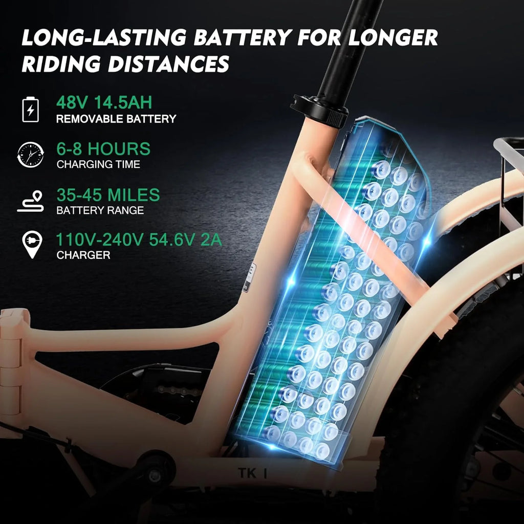 24 26 3 Wheel 350W 36V 7 Speeds Electric Tricycle with Large Basket K945