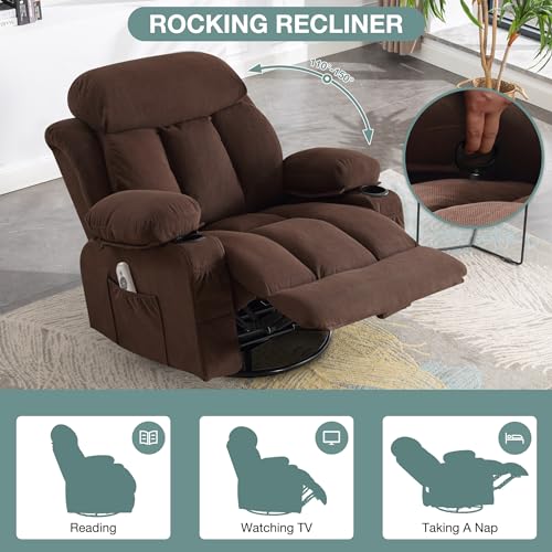 Massage Recliner Chair with Heat and Vibration Grey G903
