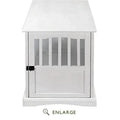 White Pet Crate End Table L7126