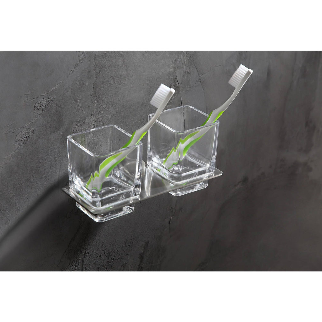 Brushed Nickel Dual Toothbrush Holder N642324