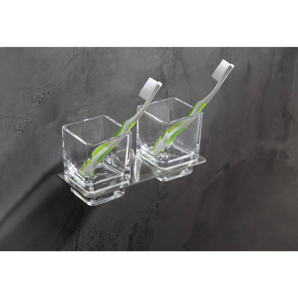 Brushed Nickel Dual Toothbrush Holder N642324