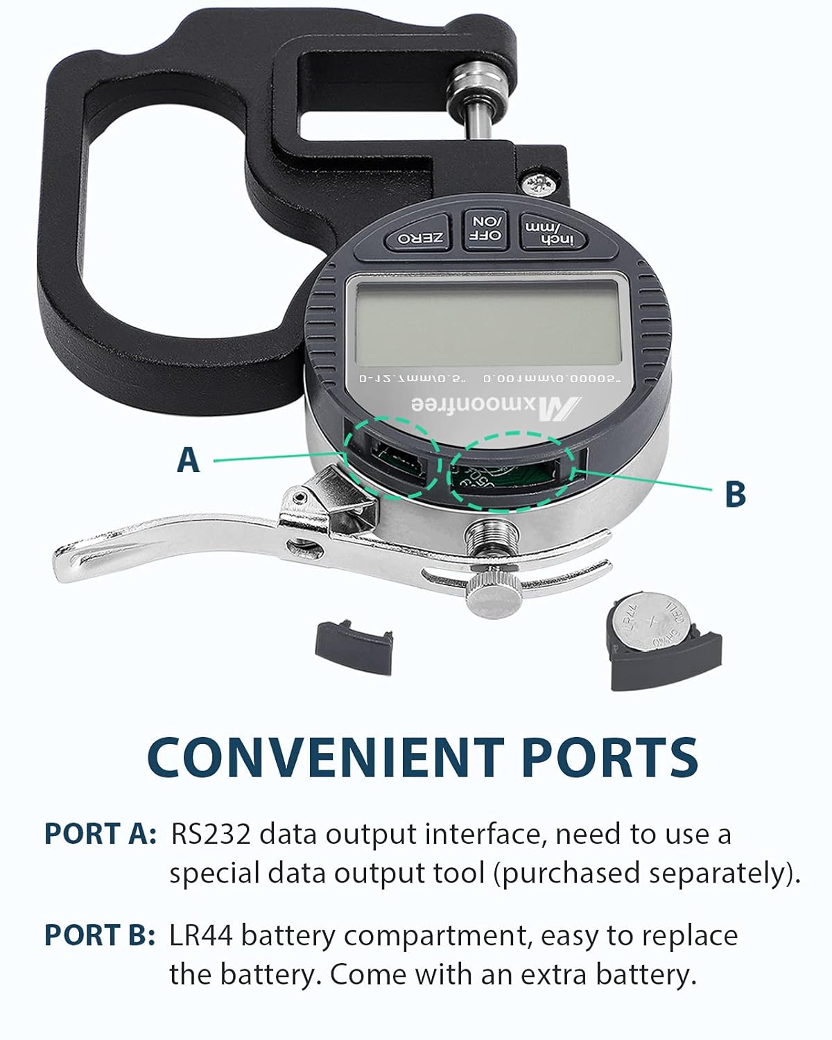 Digital Thickness Gauge 0.001mm 0-12.7mm Electronic Micrometer with LCD Display G780