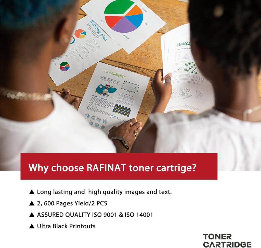 Black Toner Cartridge Replacement, 2 Pack N654490