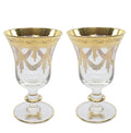 Wine 2-pc Crystal Glasses 24K Gold G763
