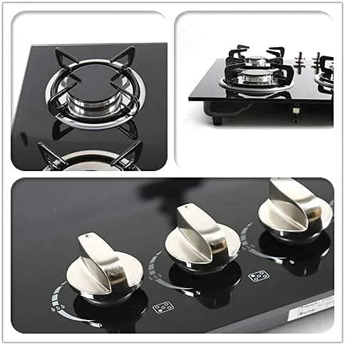 30" 5 Burners Black Tempered Glass Gas Cooktop V65073