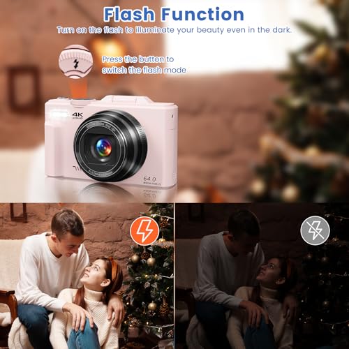 4K 64MP Compact Digital Camera with 18X Digital Zoom B854