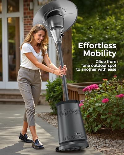 50,000 BTU Propane Patio Heater with Wheels U358