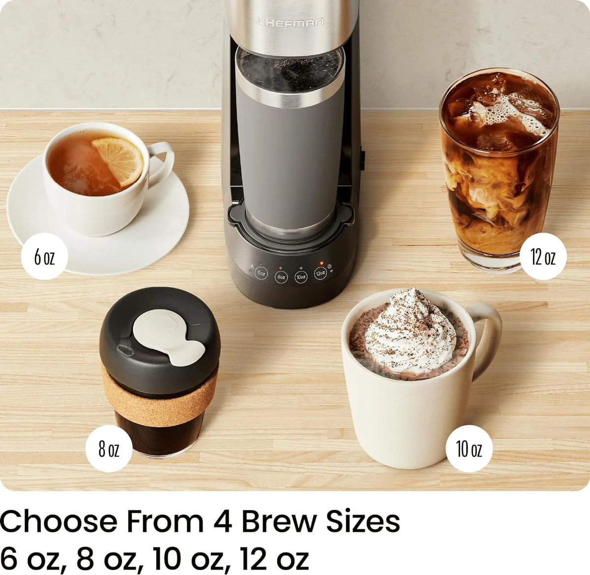 Single Serve Coffee Maker with Reusable Filter, Black K823920