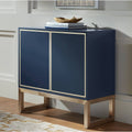 Blue and Gold 2-Door Accent Cabinet H812