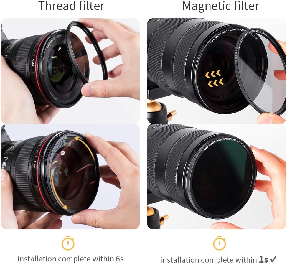 77mm Magnetic Lens Filter Kit with 4 in 1 Filter Pouch W1702