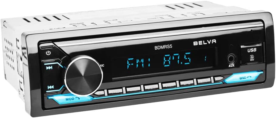 Single DIN Bluetooth Car Stereo Receiver with USB AUX Inputs L9283
