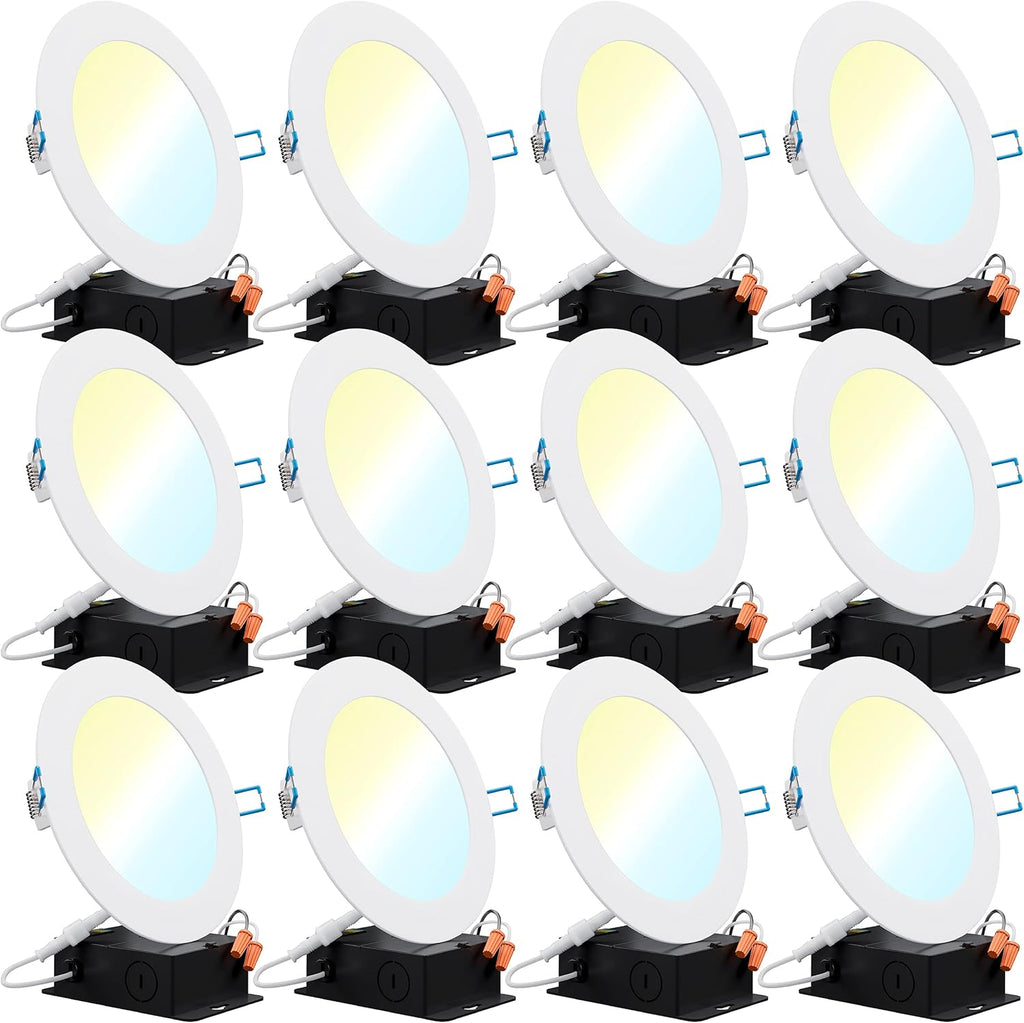 12 Pack 4 Inch Ultra Thin LED Recessed Ceiling Lights A703