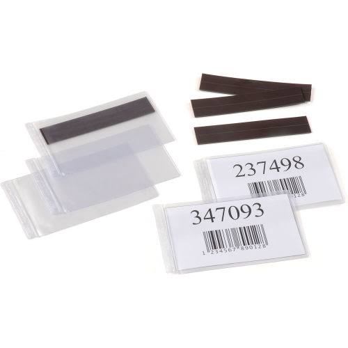 Clear Vinyl Label Holder, 6 inL x 4 inW, 50 Pk W88670