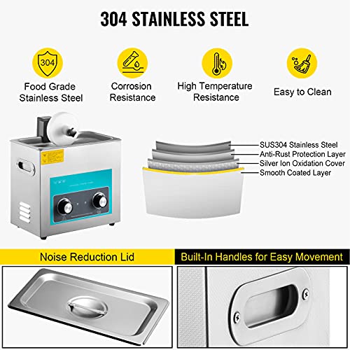 10L 300W 40kHz Sonic Cleaner with Timer & Heater E2792