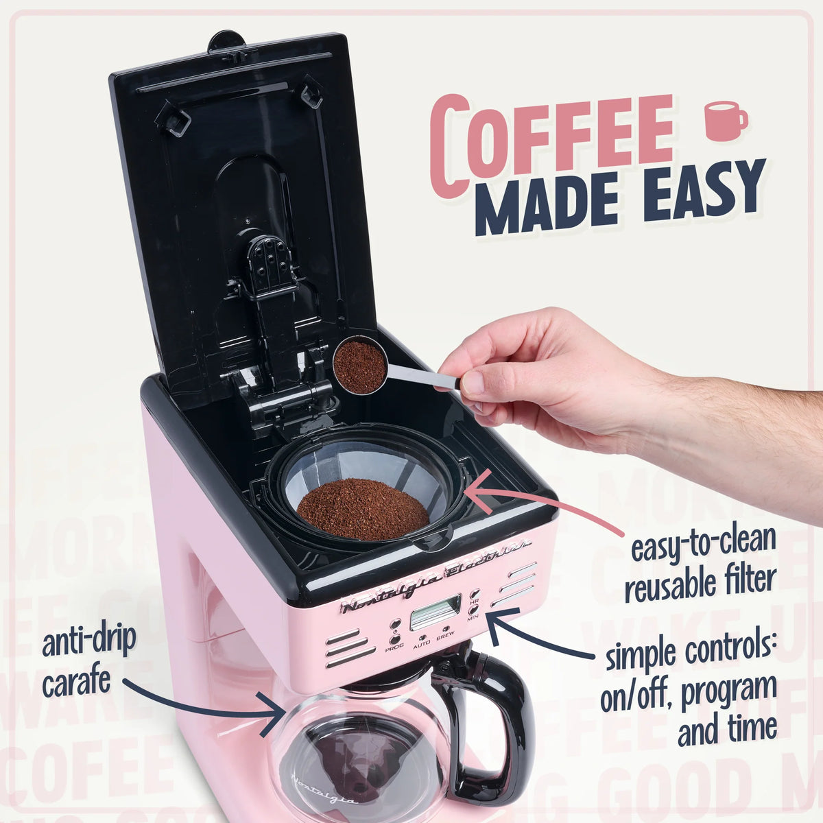 Pink 12-Cup Coffee Maker X264386