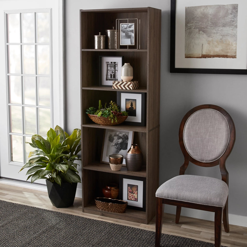 5-Shelf Bookcase with Adjustable Shelves D5019