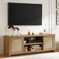 Farmhouse Rattan TV Stand, Weathered Oak U993