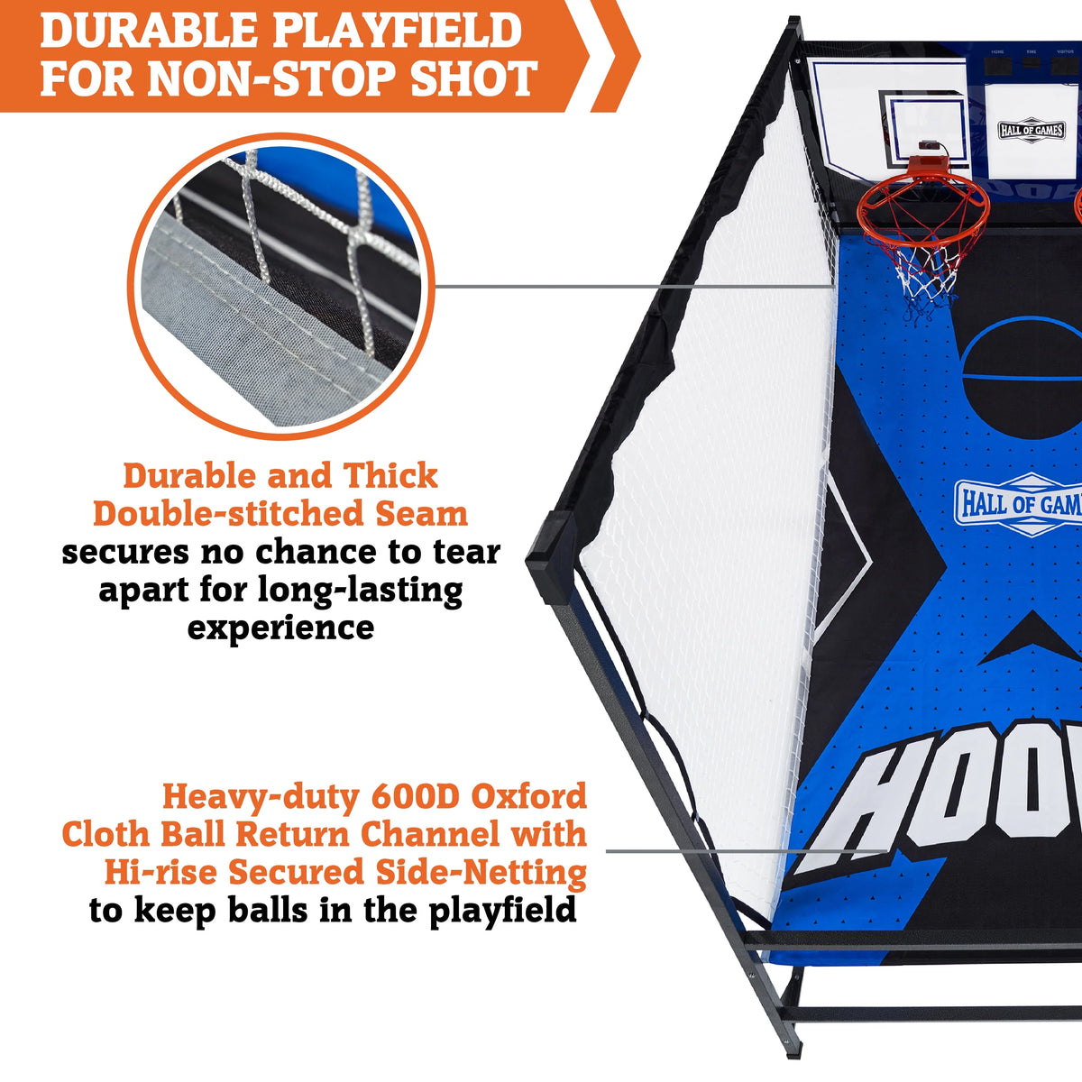 Indoor Steel Frame Arcade Basketball Game with LED Scorer H637900
