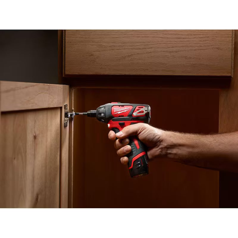 12V Cordless 1/4 in. Hex Screwdriver Kit with Two 1.5Ah Batteries H3355