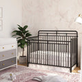 Black Metal 3 in 1 Convertible Crib M395