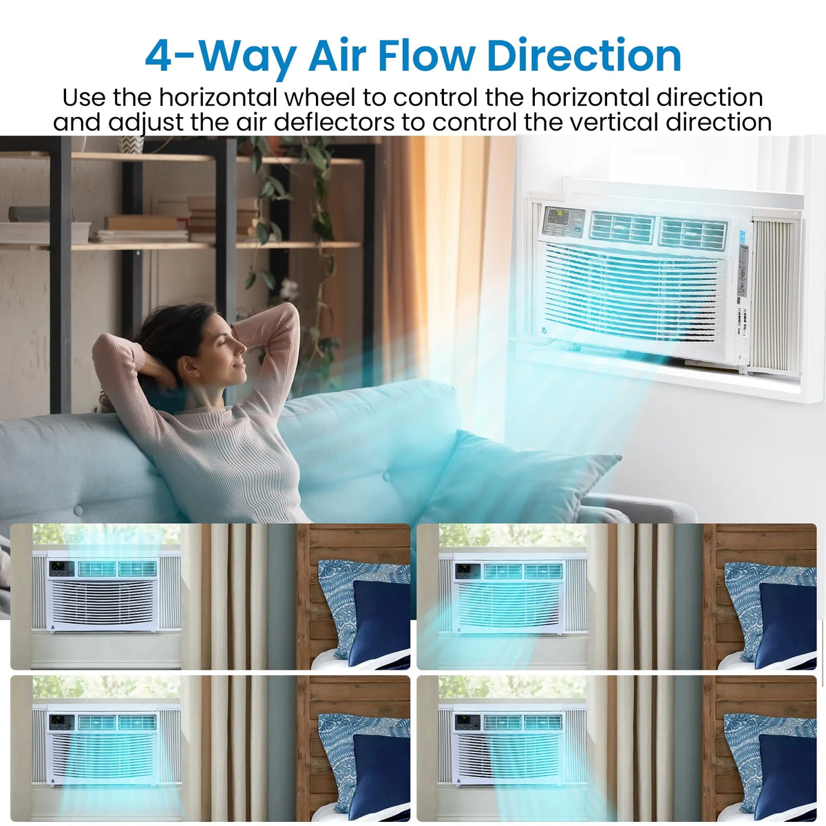 6,000 BTU Window-Mounted Air Conditioner with Remote/APP Control D412403