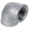 304 Cast Pipe Fitting 90 Degree Elbow 2-1/2x22 NPT Female Pkg Qty 4 E532720