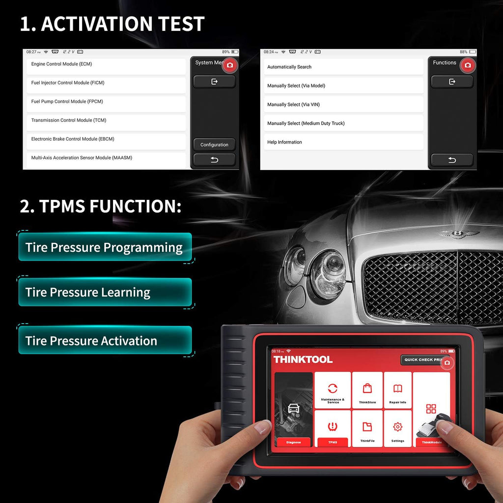 Bi-Directional Diagnostic Scan Tool with 34 Reset Services Q138946