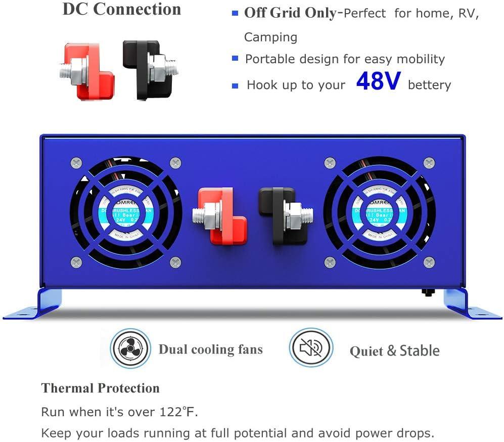 Pure Sine Wave 4000 watt Power Inverter 48V to 110v 120V A9433