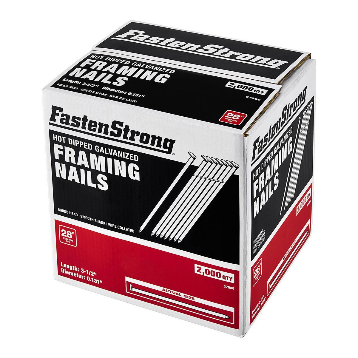 Galvanized Framing Nails, Smooth Shank, 96,000 Pieces U6075