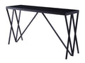 Black Metal Sofa Table with Geometric Base M981