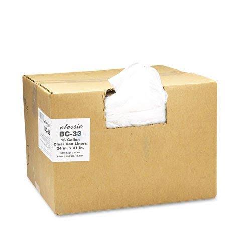16gal .6mil 24 x 33 Clear Can Liners R713