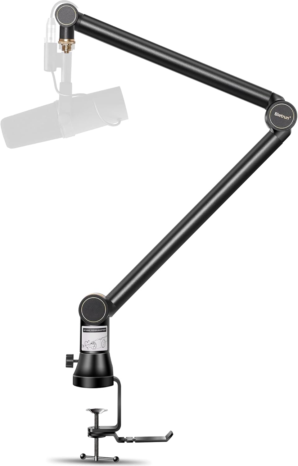 Heavy Duty Metal Boom Arm Mic Stand with 3/8 to 5/8 Adapter N713