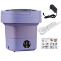 Mini Washer and Spin Dryer 3 Modes 8L Capacity Purple Y50763