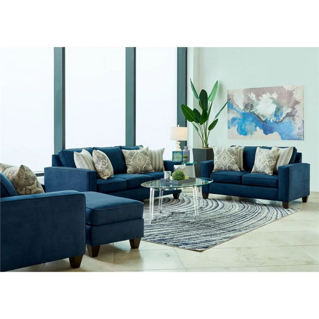 Wood and Fabric Loveseat K848