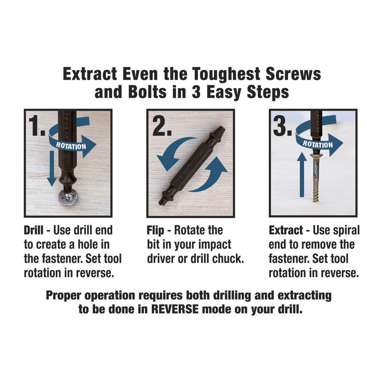 3 Piece Screw Extractor Set T38862