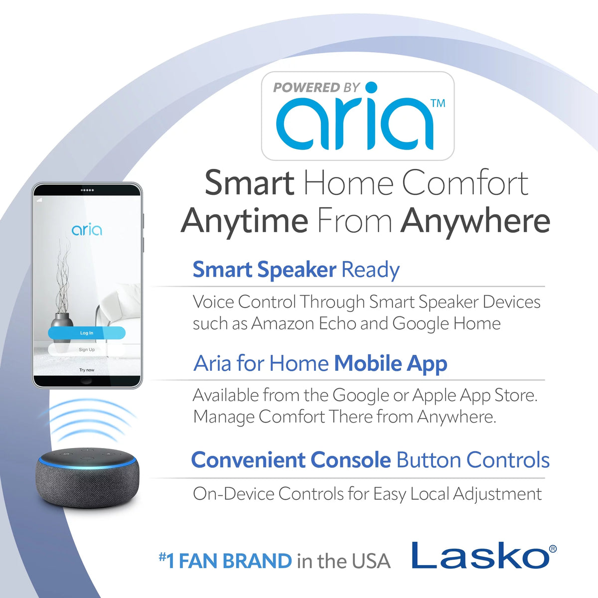 40" Smart Tower Fan with Wi-Fi, 5 Speeds G13180