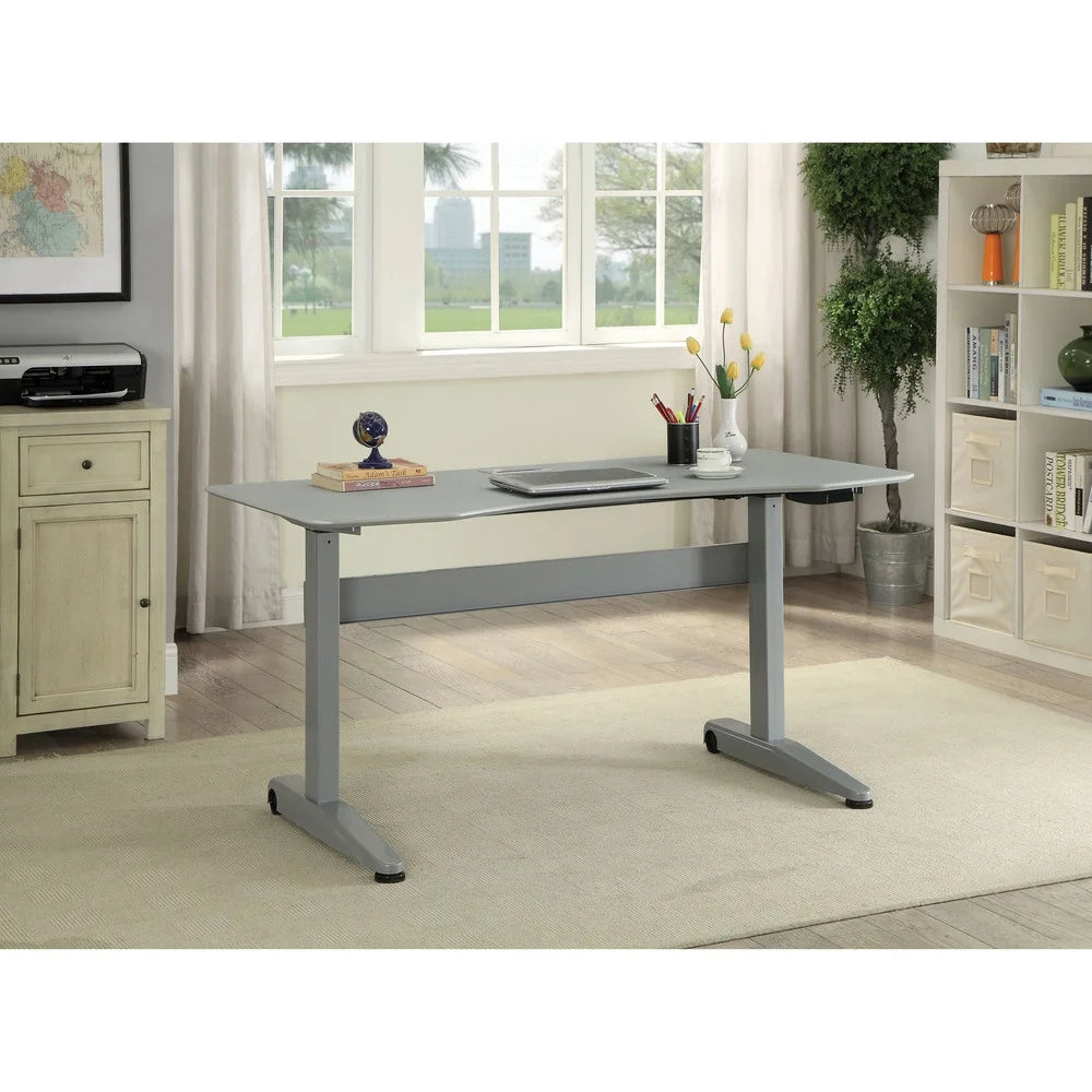 Adjustable Standing Desk Black Oak Finish J21683