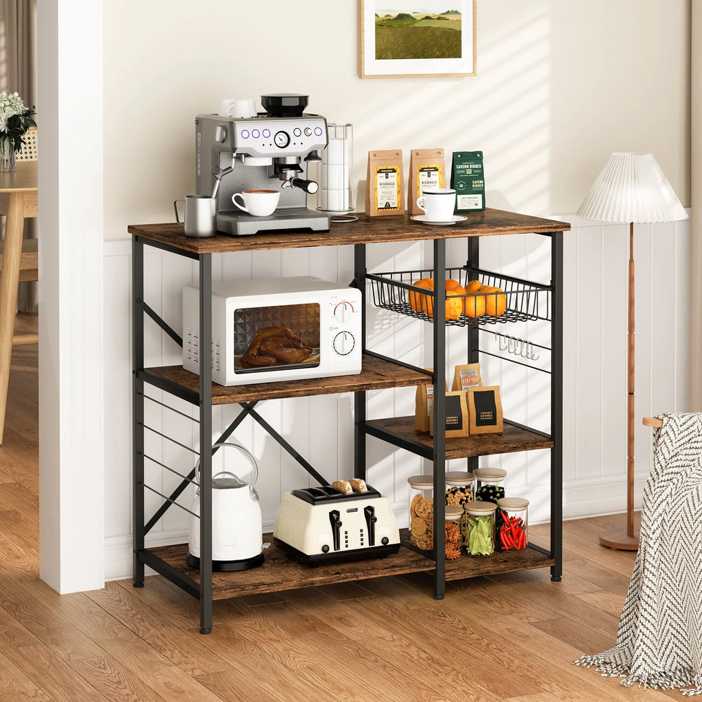 6 Tier Kitchen Bakers Rack with Power Outlet P2319